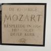 Mozart plaque, Bavo church, Haarlem